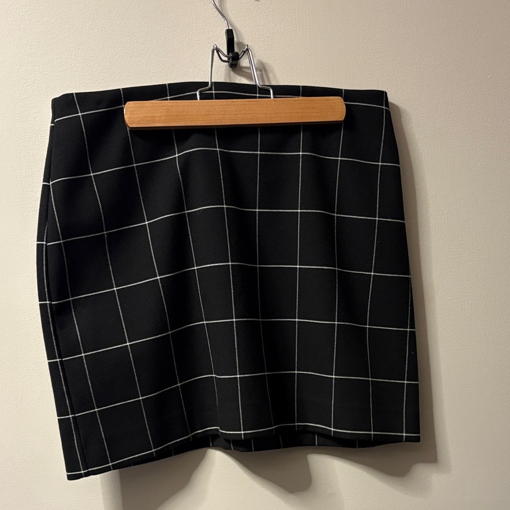 Black and White Checkered Skirt